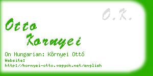 otto kornyei business card